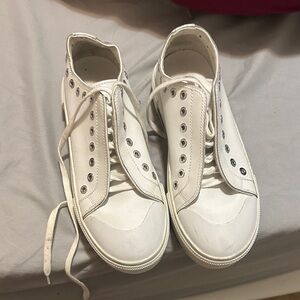 Alexander McQueen White Lace-Up Sneakers
